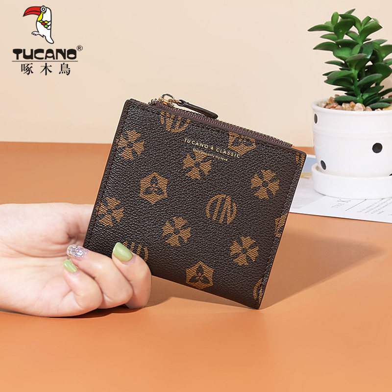 啄木鸟卡包女2022新款小众薄零钱包 啄木鸟望美钱包