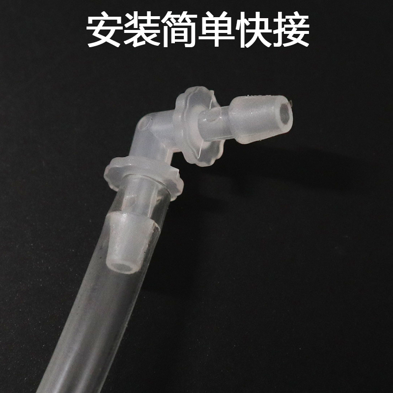 2通接头软管接口对接器沟槽配件直角宝塔弯头水族硅胶软管转接头-图1