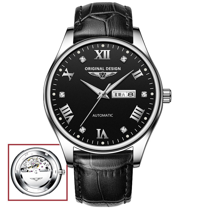 正品瑞士陀飞轮男士十大名牌机械表 路欧斯宾国产腕表