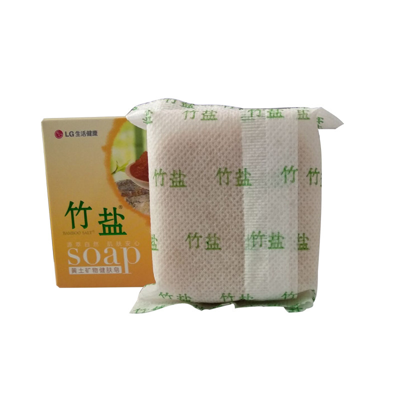 lg竹盐消毒草本保湿+黄土手洗脸皂 牙博士家居香皂