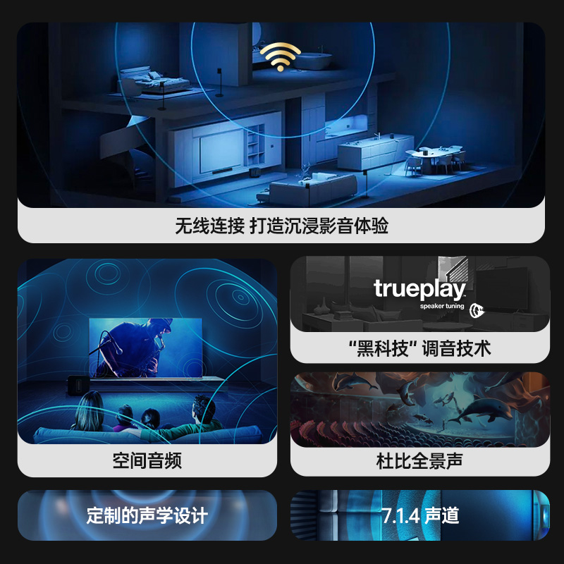 SONOS BeamG2+SubMini+Era100*2家庭影院套装7.1.4回音壁电视音响