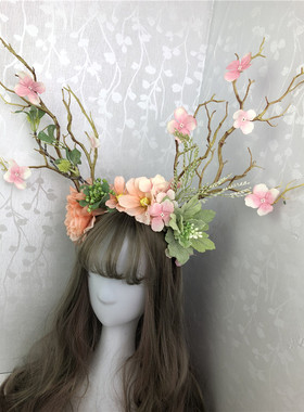 发箍摄影写真超美毕业手作鹿角