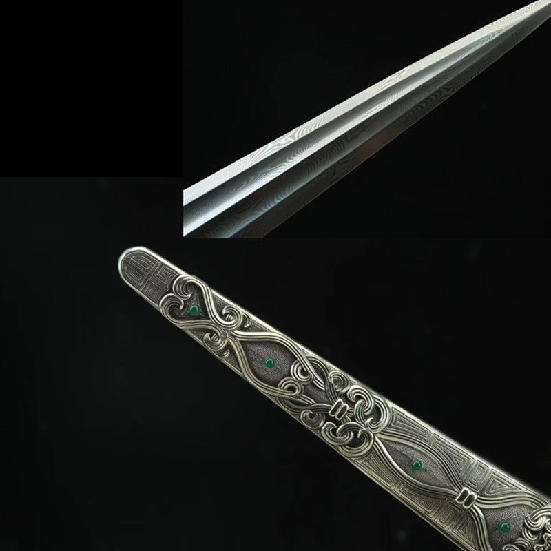 百炼大马花纹钢白铜鞘收藏剑龙泉影视玄灵短剑冷兵器古宝剑未开刃,淘宝优惠券,粉丝福利购,淘宝优惠卷