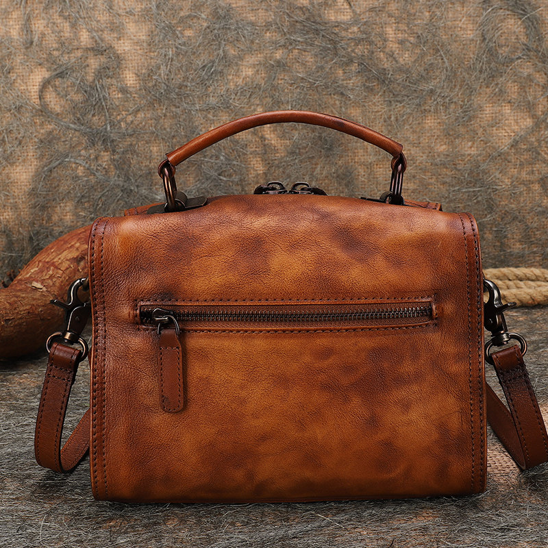 法缇斯复古头层牛皮 法缇斯女士包袋