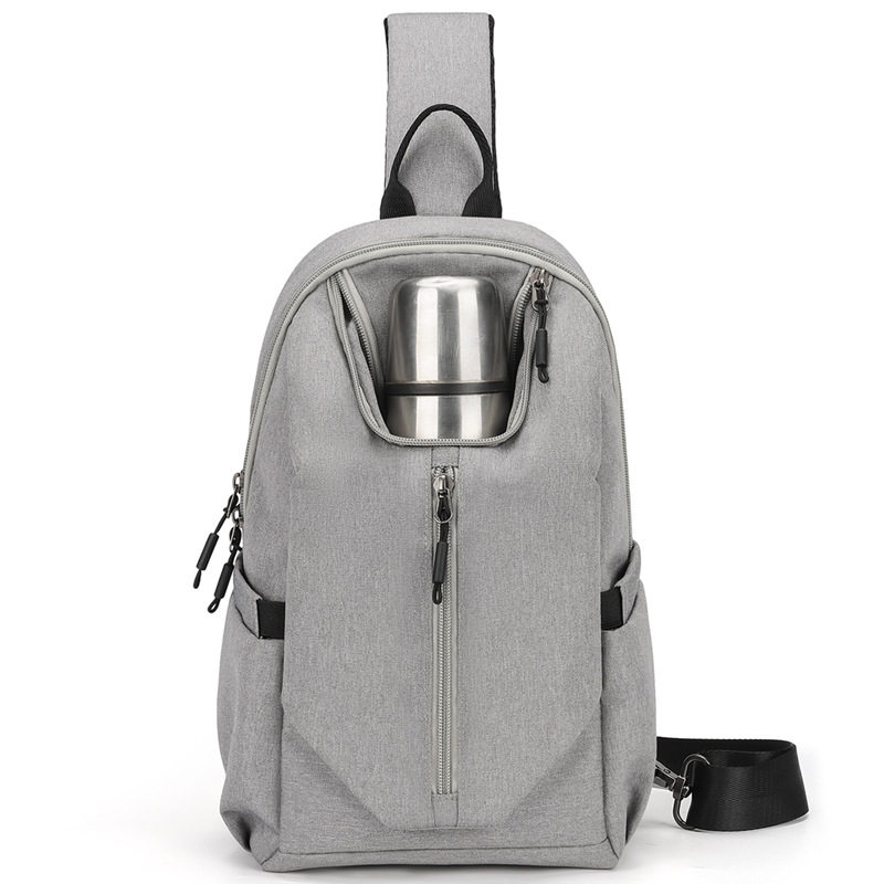 跨境感男士胸前包外出通勤旅游单肩背包男大容量放水杯斜挎包正品,淘宝优惠券,粉丝福利购,淘宝优惠卷