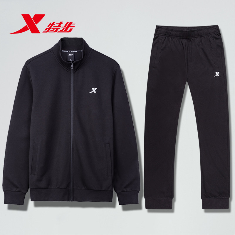 特步运动套装男卫衣冬季2026新款运动服青少年卫裤连帽外套两件套,淘宝优惠券,粉丝福利购,淘宝优惠卷