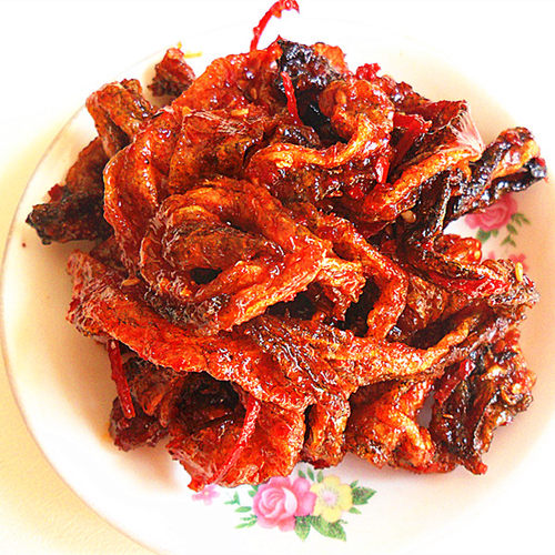 韩国泡菜延边朝鲜族风味小吃香辣明太鱼皮下酒菜零食小咸菜 - 图1