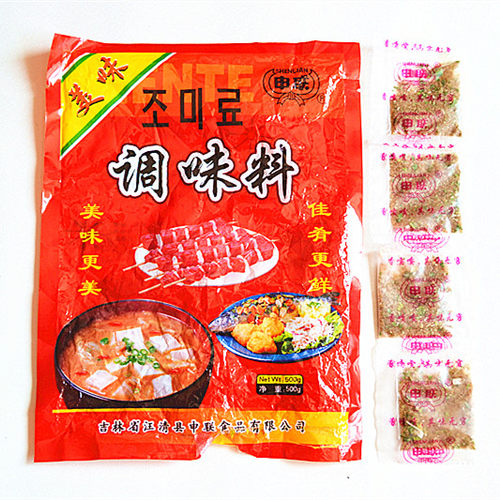 延边特产汪清申联方便面料包明太鱼/棒鱼蘸料烧烤调料100袋包邮 - 图1