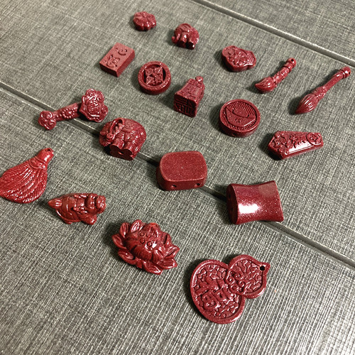 高含量紫金砂朱砂小象毛笔龙龟如意配件挂件diy小饰品穿佛珠材料 - 图1