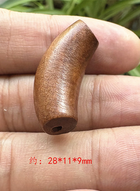 檀木弯管半圈直通绿檀木陈贵宝枣木弯形手链手串diy饰品材料配件