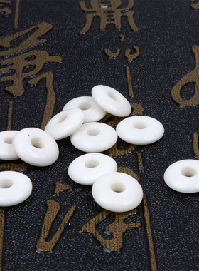 天然牛角圆直角隔片文玩配饰件