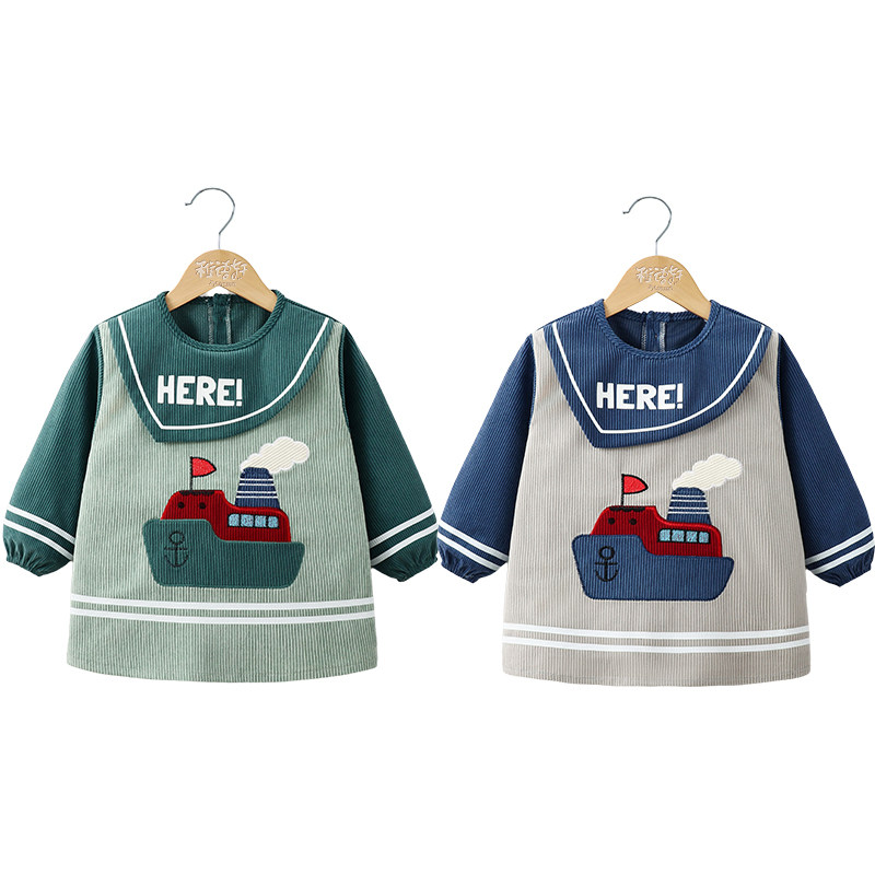 儿童吃饭罩衣男宝秋冬外穿宝宝围兜防水防脏反穿衣幼儿园饭兜护衣,淘宝优惠券,粉丝福利购,淘宝优惠卷