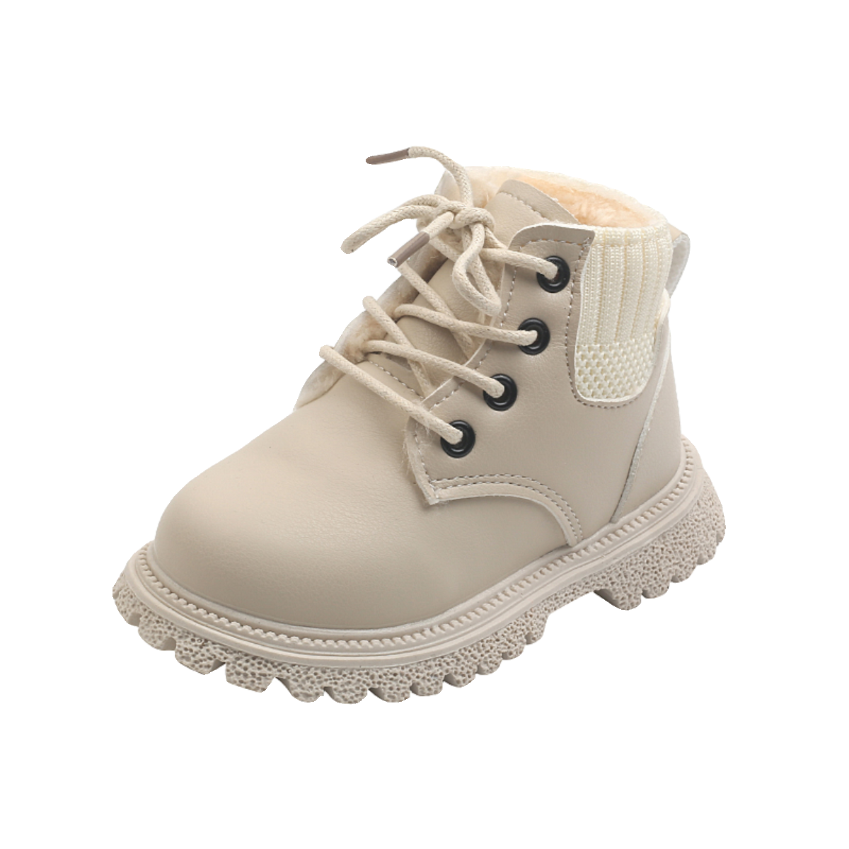 冬季新款儿童棉靴加绒宝宝鞋子男童马丁靴女童防水皮面短靴棉鞋,淘宝优惠券,粉丝福利购,淘宝优惠卷