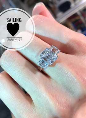 香港长方形克拉钻石戒指现货