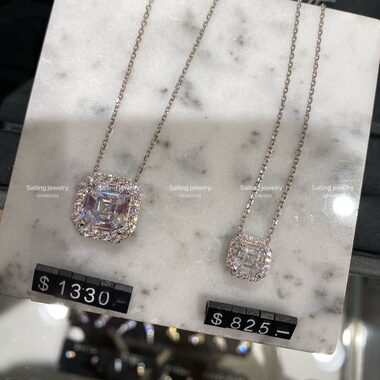 香港专柜 英国carat London 阿斯切切割 人造宝石项链 订婚