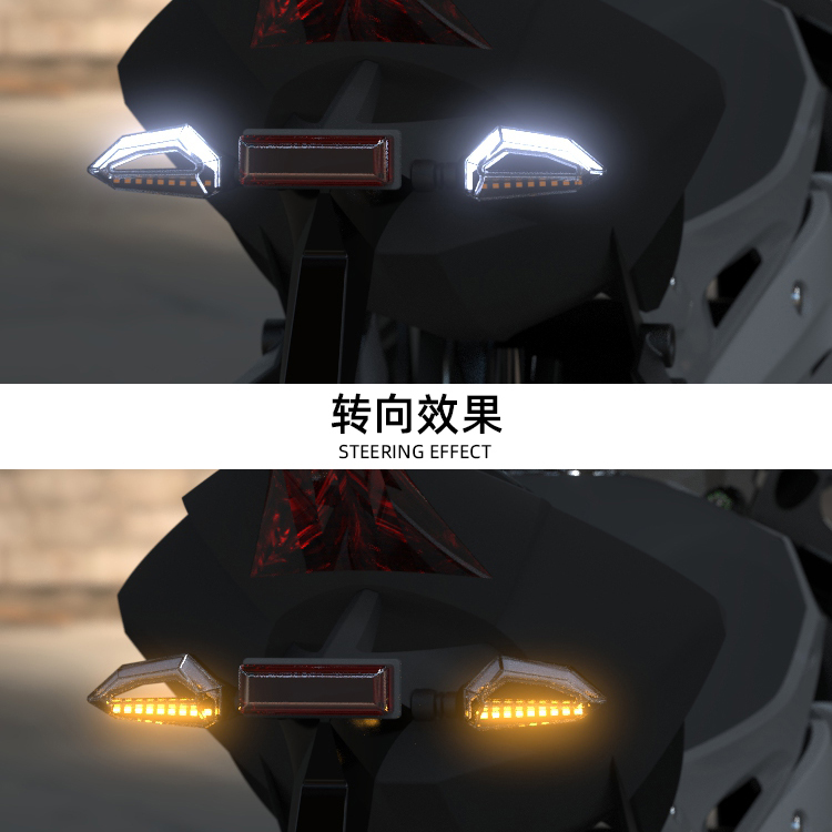 电动车灯改装配件转向灯GW250摩托车LED灯泡12V通用防水灵兽250SR-图1