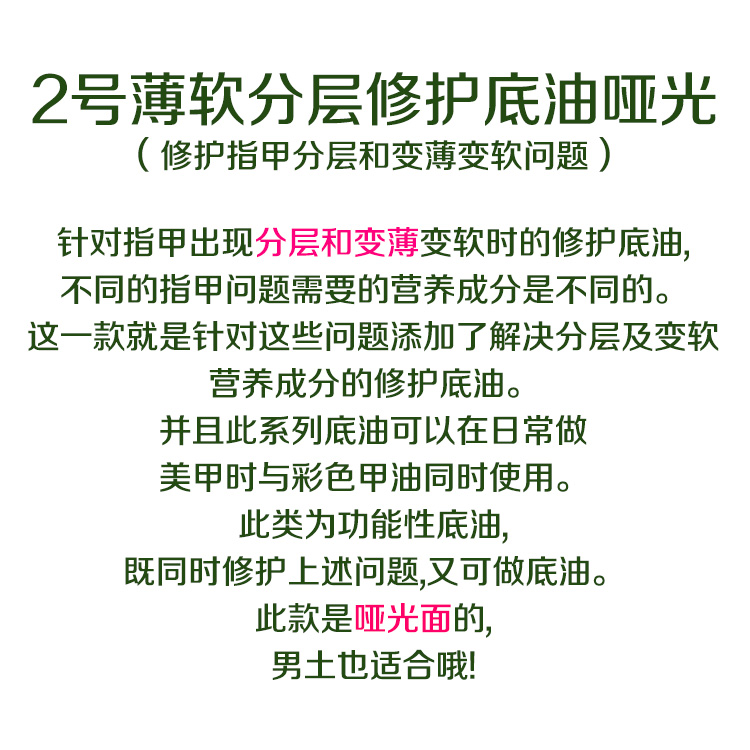 NailTek填纹底油竖纹护甲油 哑光甲面2号指甲改善c弧指甲油养甲床 - 图0