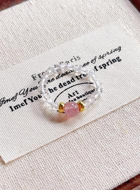 奥地利水晶配天然草莓珠