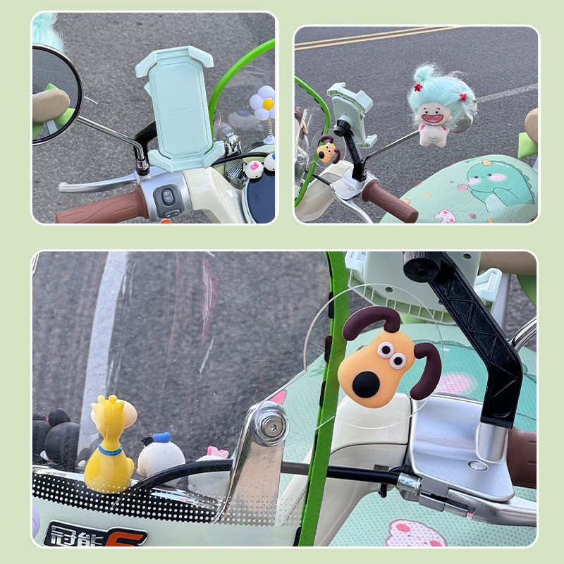 适用九号电动车装饰用品大全雅迪爱玛台铃绿源通用挡风板可爱贴纸 - 图0