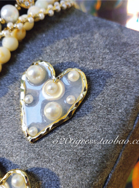 欧美复古耳环花朵珍珠项链