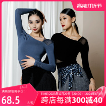 dancebabyLatin dance suit blouses jacket autumn and winter practice workwear training suit womens new dancing dance long sleeves YS337