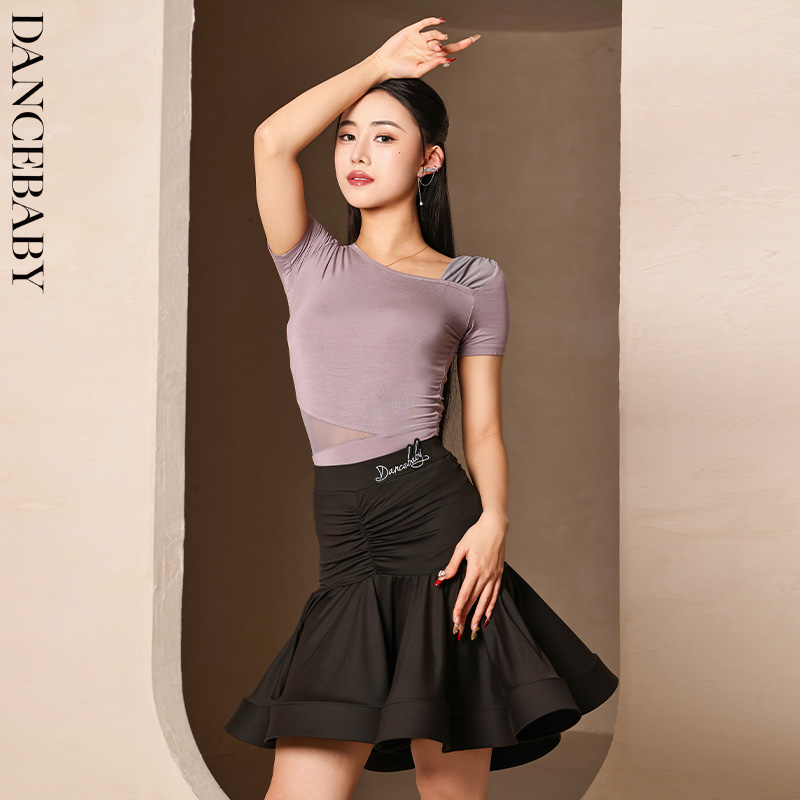 dancebaby专业拉丁舞服成人2025新款跳舞衣服女国标舞上衣 YS337 - 图3