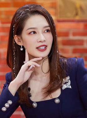 编发链发夹女侧边链条星星