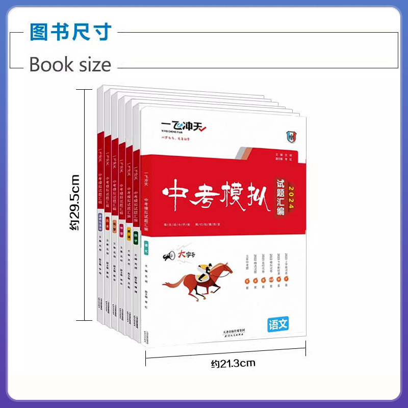 天津专版！2024版一飞冲天中考汇编模拟试题语文数学英语物理化学道德与法治历史总复习历年真题试卷初三九年级资料各区模拟专项 - 图3