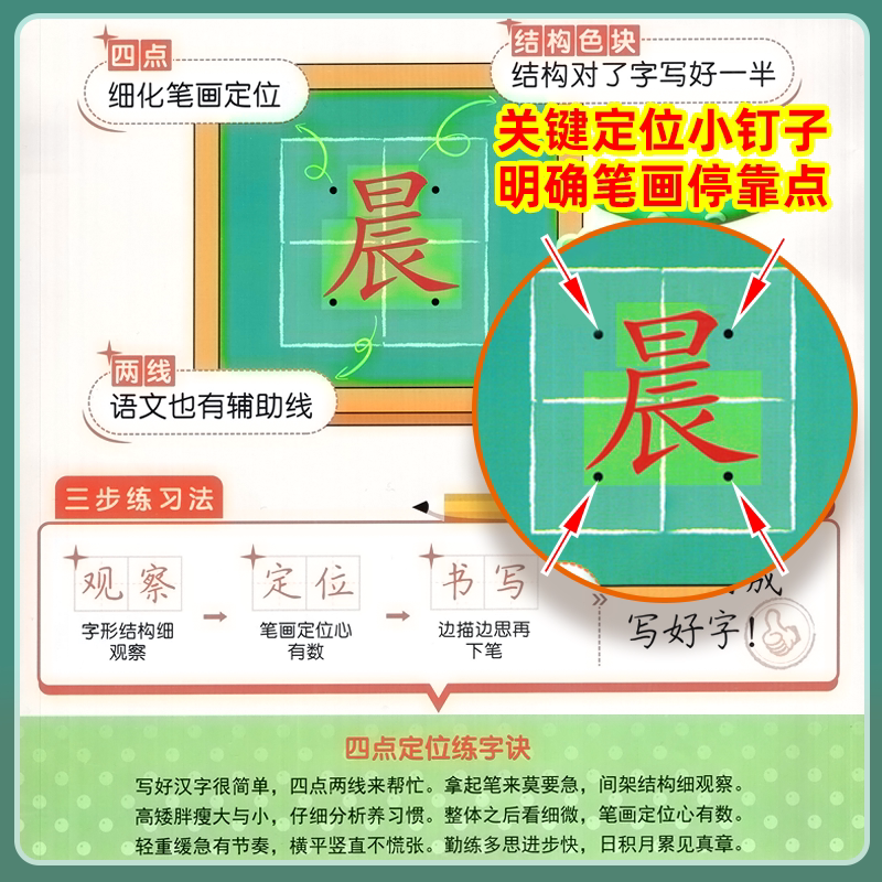 2025新小豆同学小学生同步写好字三年级上册4四上五六6一二年级四点定位练字帖人教版小学生同步字帖初学者每日一练同步练字帖全