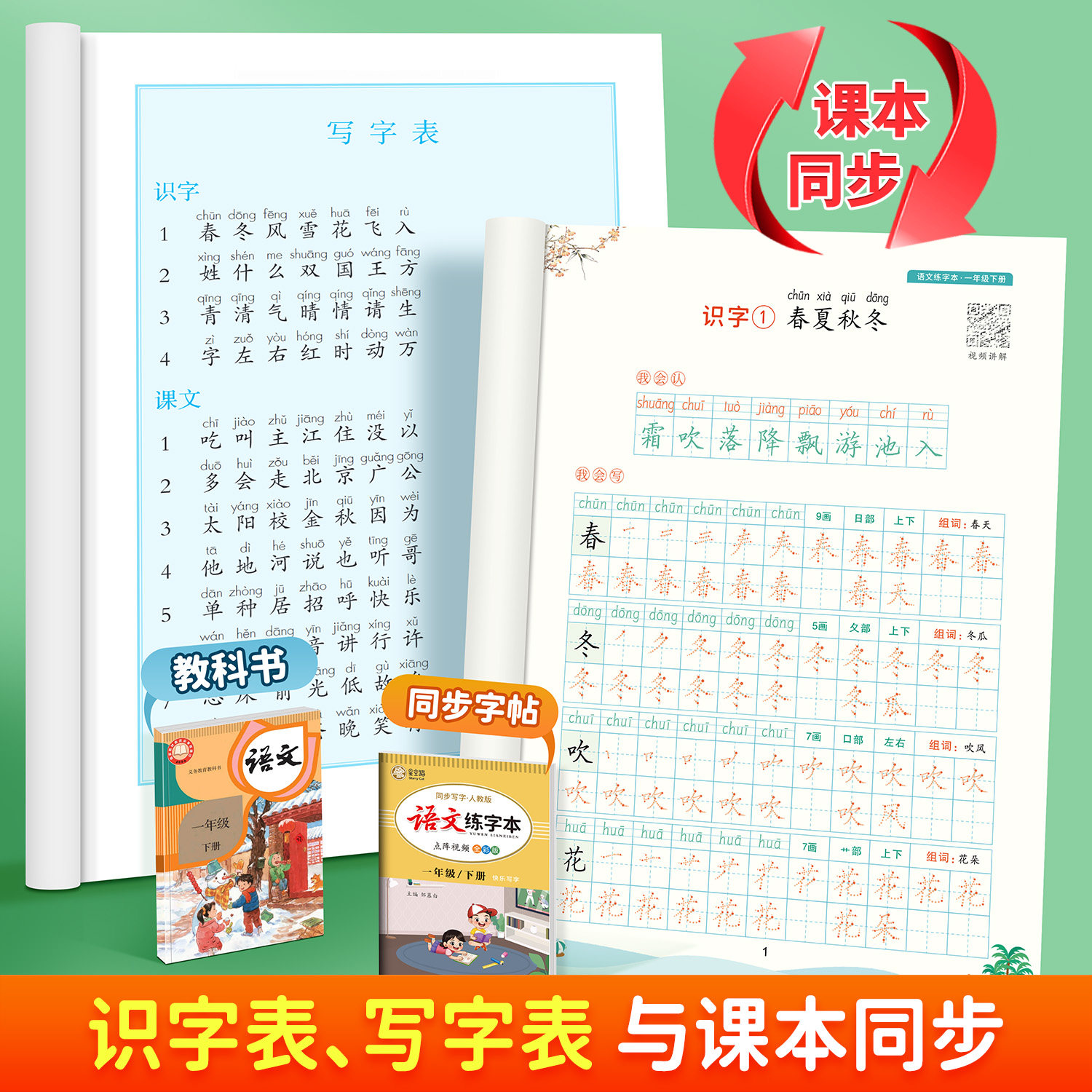 2025新版!人教版1-6年级语文同步练字帖视频教学一二三四五六年级上册下册课本同步字帖本小学生专用每日一练楷书硬笔书法练习,淘宝优惠券,粉丝福利购,淘宝优惠卷