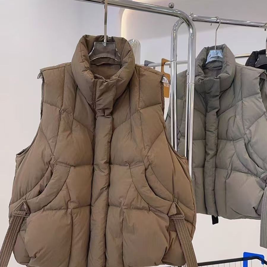 专柜折扣大码冬季羽绒棉马甲棉服外套女韩版宽松坎肩加厚外穿马夹 - 图2