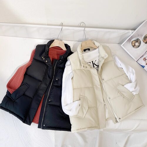 棉马甲女2025秋冬新款洋气百搭宽松羽绒棉棉服背心外穿坎肩马夹潮 - 图2