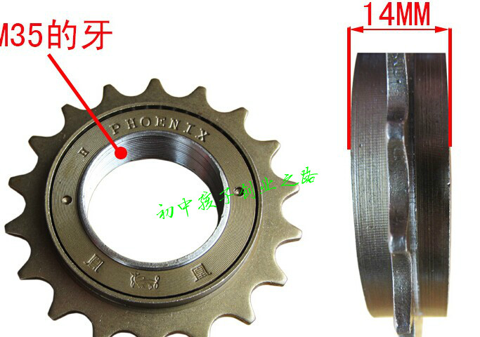 正品凤凰牌飞轮16 18 20 22齿 折叠车童车齿轮自行车单速旋飞飞轮 - 图0