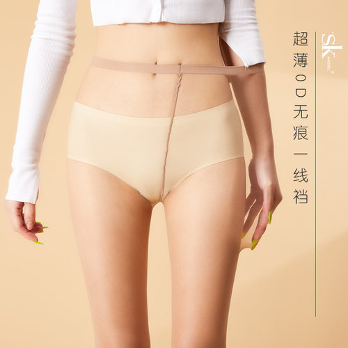正品丝袜sk性感无痕0D超薄女超透夏季新款防勾丝打底袜连裤袜860 - 图0