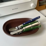 Подлинная французская сабля десертная ложка ручной работы из нержавеющей стали 18/10 маленькая таверна серия цветов