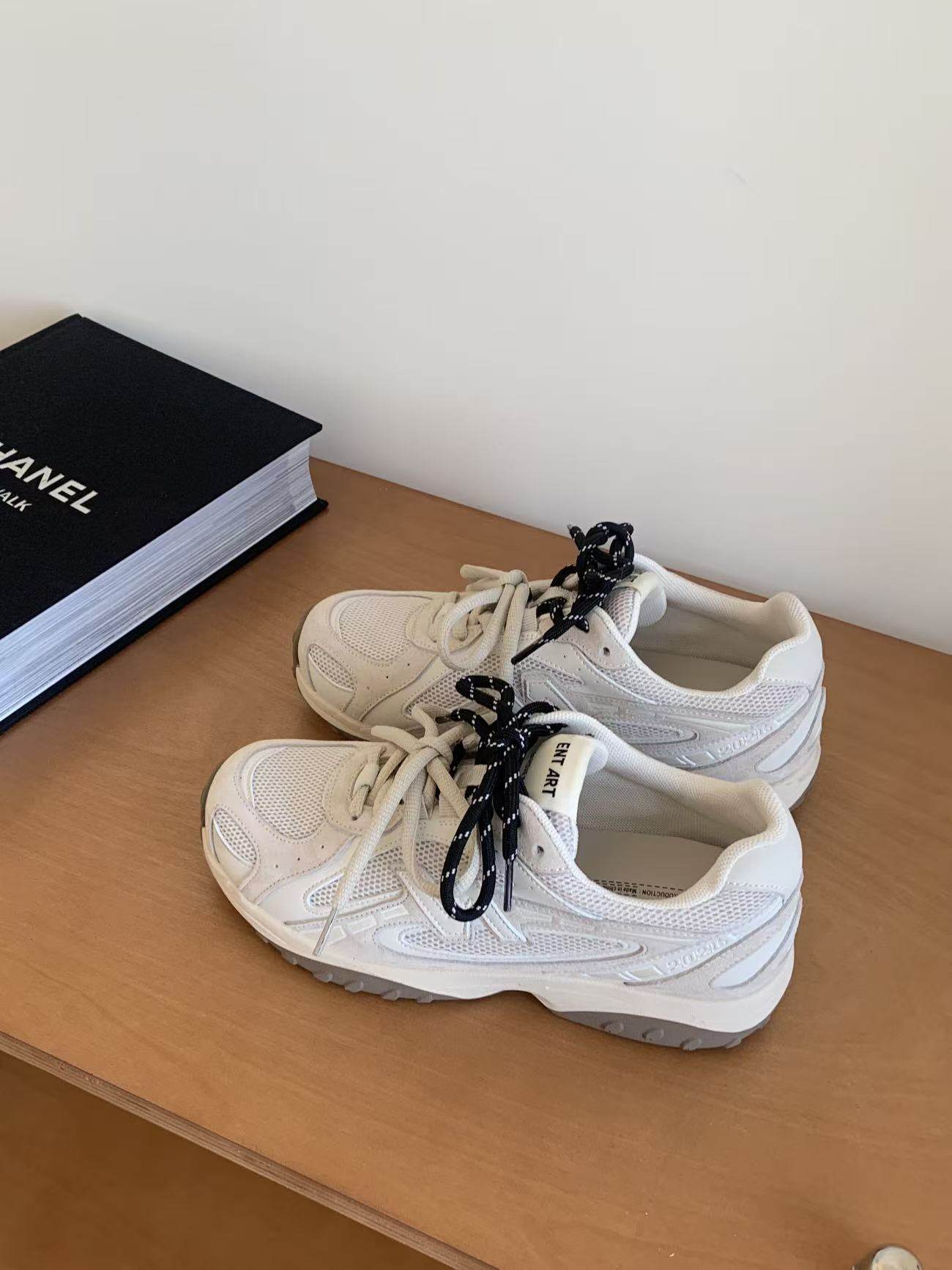 春季女鞋2cm低跟网面真皮运动休闲鞋子系带松糕底阿甘鞋老爹鞋女,淘宝优惠券,粉丝福利购,淘宝优惠卷