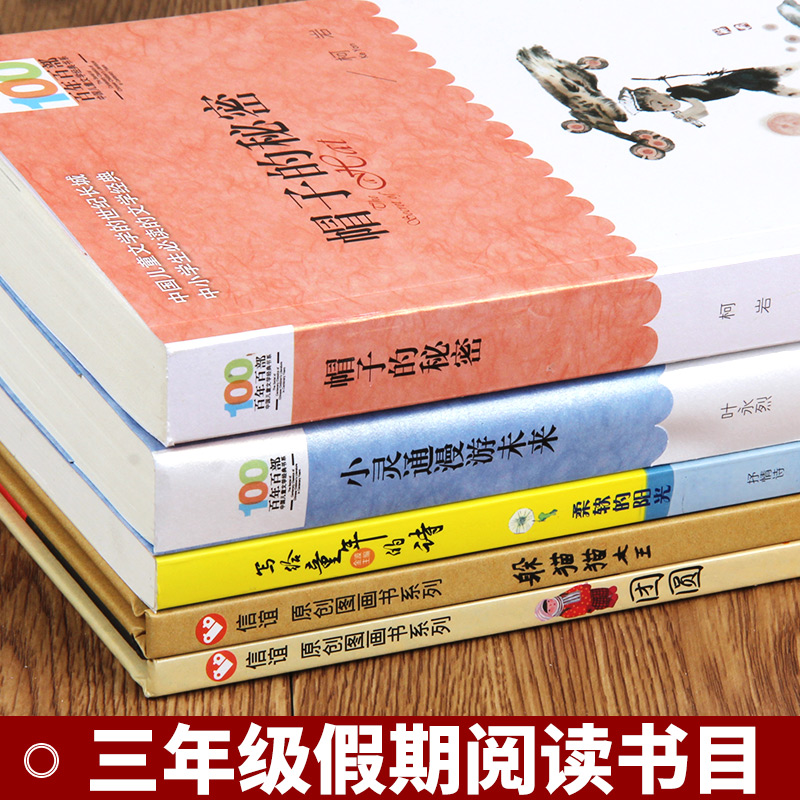 小学生三年级课外书阅读经典书目5册  躲猫猫大王 小灵通漫游未来帽子的秘密团圆柔软的阳光 - 图2