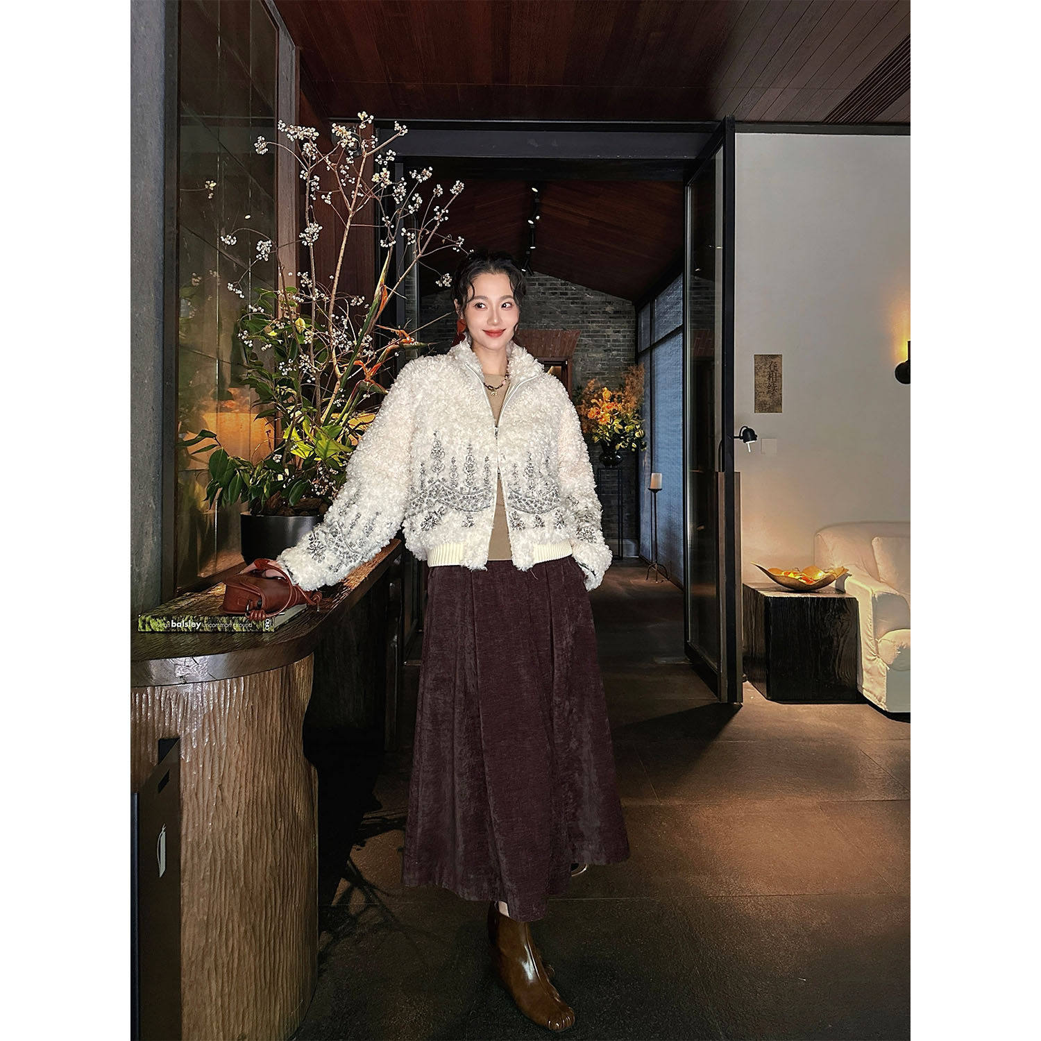 【夏天粉丝专享】三吉黑花【含香客】半身裙子2025新款冬装长裙,淘宝优惠券,粉丝福利购,淘宝优惠卷