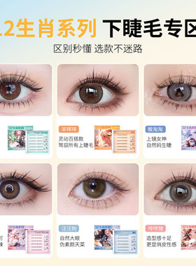 十二生肖免胶假睫毛纯欲太阳花卷翘分段嫁接免卸下睫毛仿真