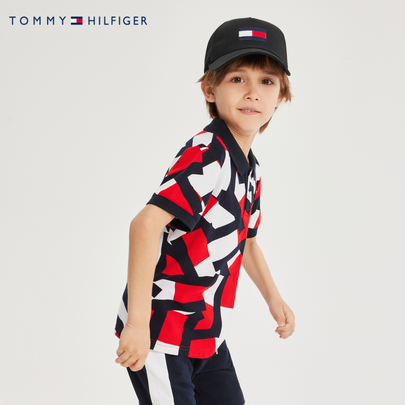 TOMMY童装夏季新品儿童上衣男童短袖T恤Polo衫中大童打底衫潮 - 图2