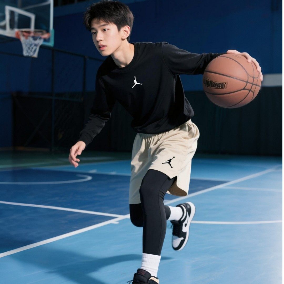 Jordan儿童装男童女童长袖T恤2025新款中大童白T打底衫运动速干,淘宝优惠券,粉丝福利购,淘宝优惠卷