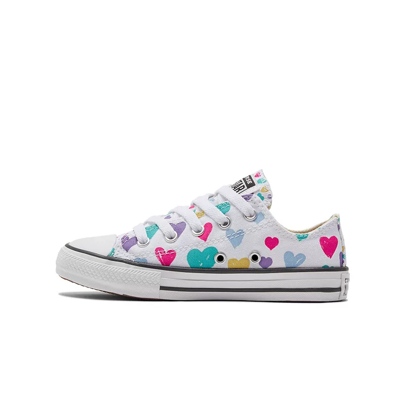 Converse детские кроссовки, детские кроссовки 2022 лето девочка большая любовь узор повседневные низкие канвасовые