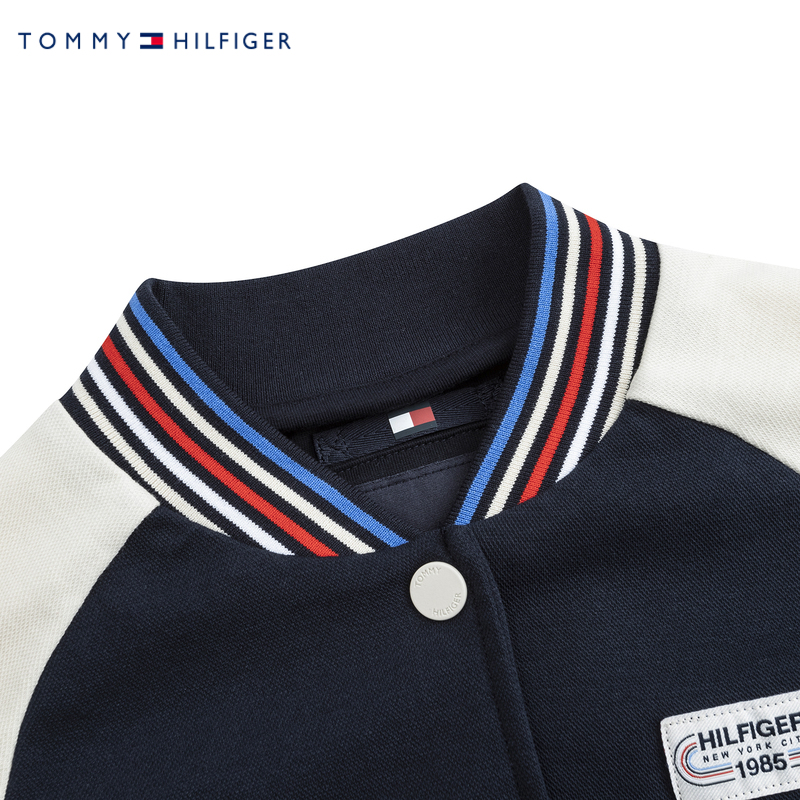 TOMMY儿童装男童夹克2024新品女童休闲棒球服中大童时尚潮酷外套 - 图1