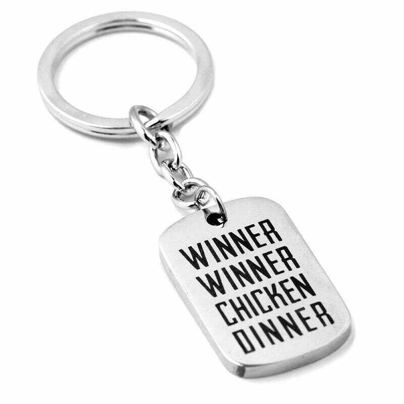 绝地求生钥匙链绝地求生Battleground周边钥匙扣项链大逃杀pubg吃鸡游戏嘻哈黑白