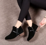 雅森 Martens, челси, короткие сапоги в английском стиле, из натуральной кожи, широкий устойчивый каблук, в британском стиле