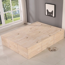 Set to make solid wood box parquet bed and tatami and other combined storage box splicing bed frame mobile widening