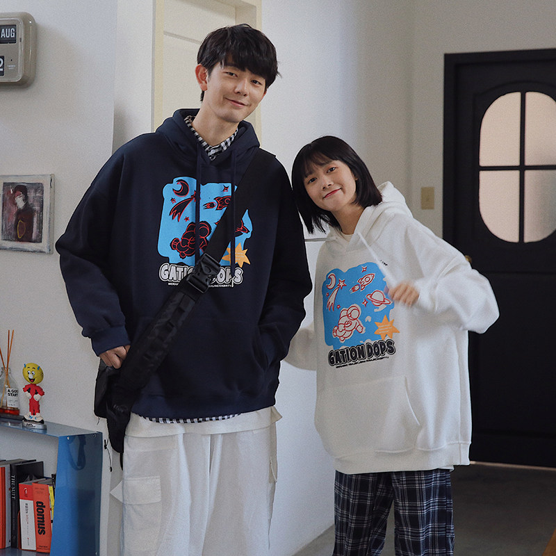 衫岛情侣装男连帽潮牌ins超火卫衣 衫岛卫衣