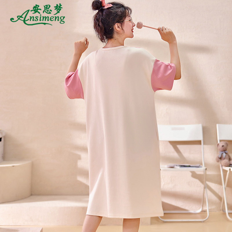 夏季睡裙纯棉短袖可爱兔子连衣裙 安思梦睡裙