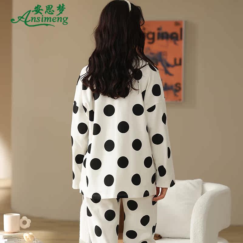 春秋款纯棉长袖韩版2021年新款睡衣 安思梦睡衣/家居服套装