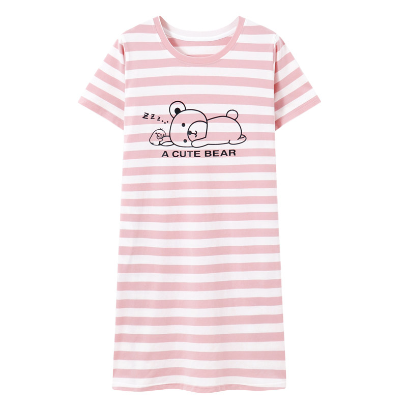 2022年新款睡裙夏季条纹纯棉睡衣 安思梦睡裙